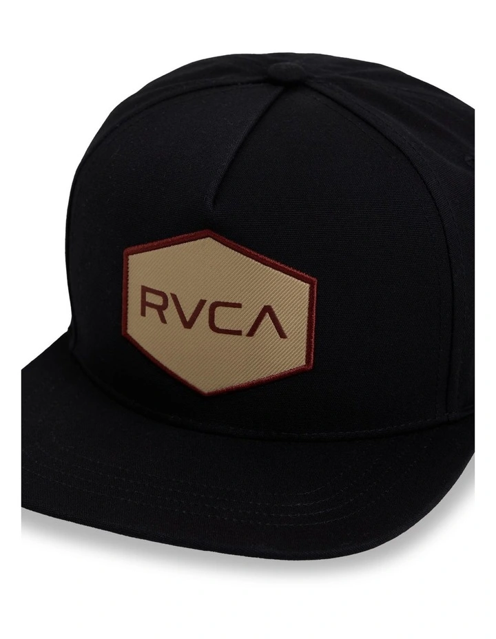 Commonwealth Patch Snapback Cap in Black image 3