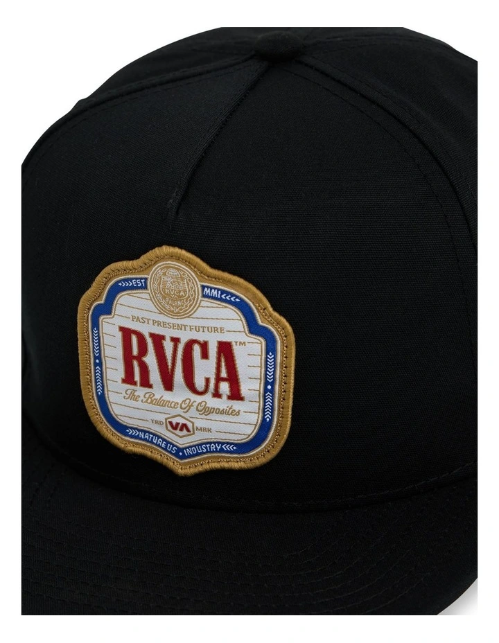 Philsner Snapback Cap in Black image 3