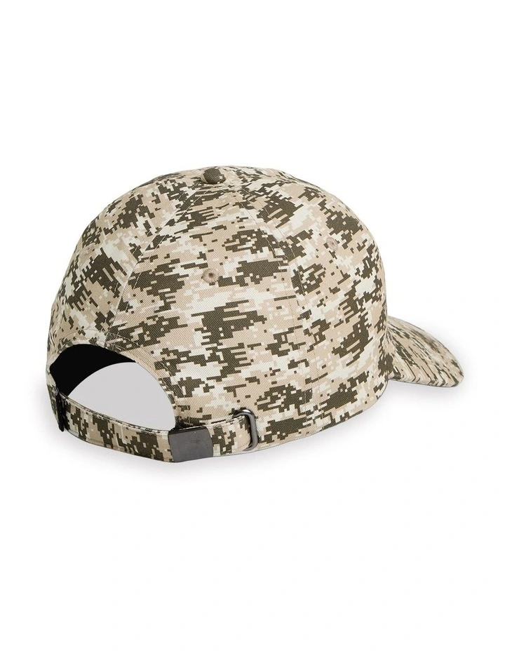 Bleached 5 Panel Cap In Camo image 2