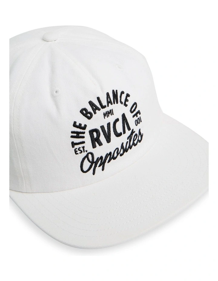 Semi RVCA Snapback Cap In Antique White image 3