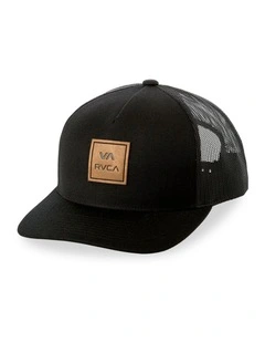 VA Atw Curved Brim Trucker Cap In Black