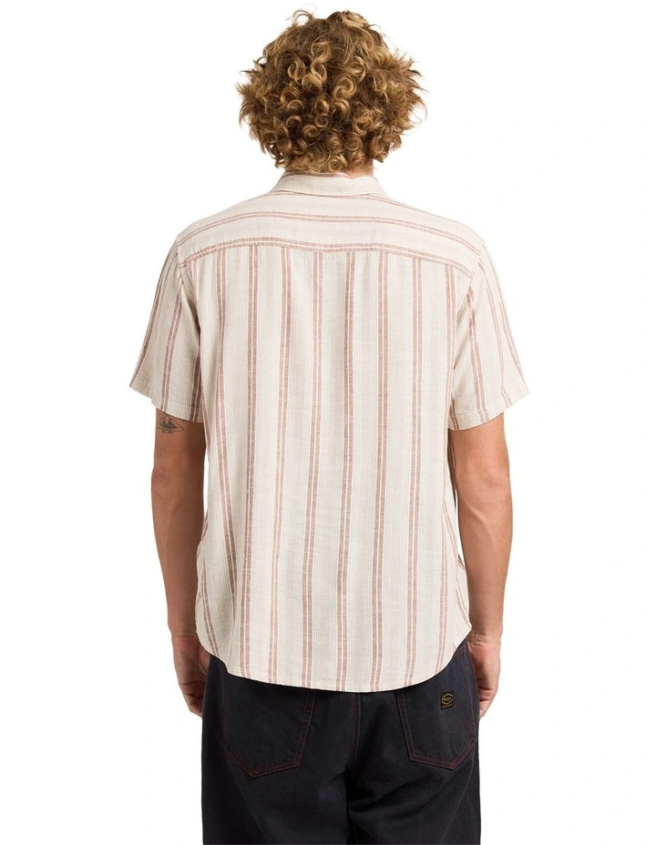 Beat Stripe Shirt in Light Khaki image 2