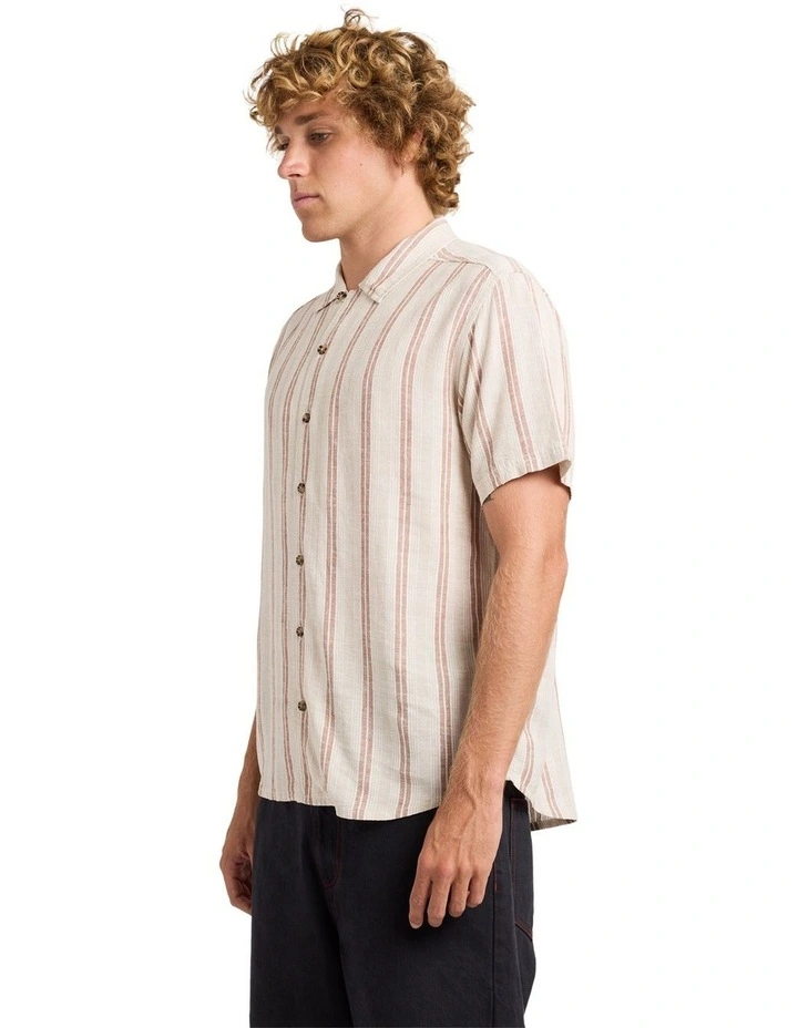 Beat Stripe Shirt in Light Khaki image 3