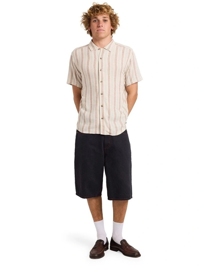 Beat Stripe Shirt in Light Khaki image 5