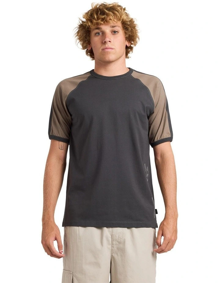Stitch Raglan T-Shirt In Pirate Black image 1