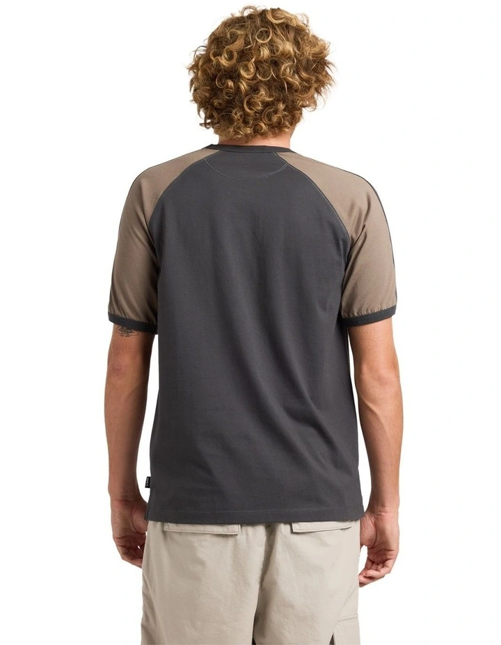 Stitch Raglan T-Shirt In Pirate Black image 2