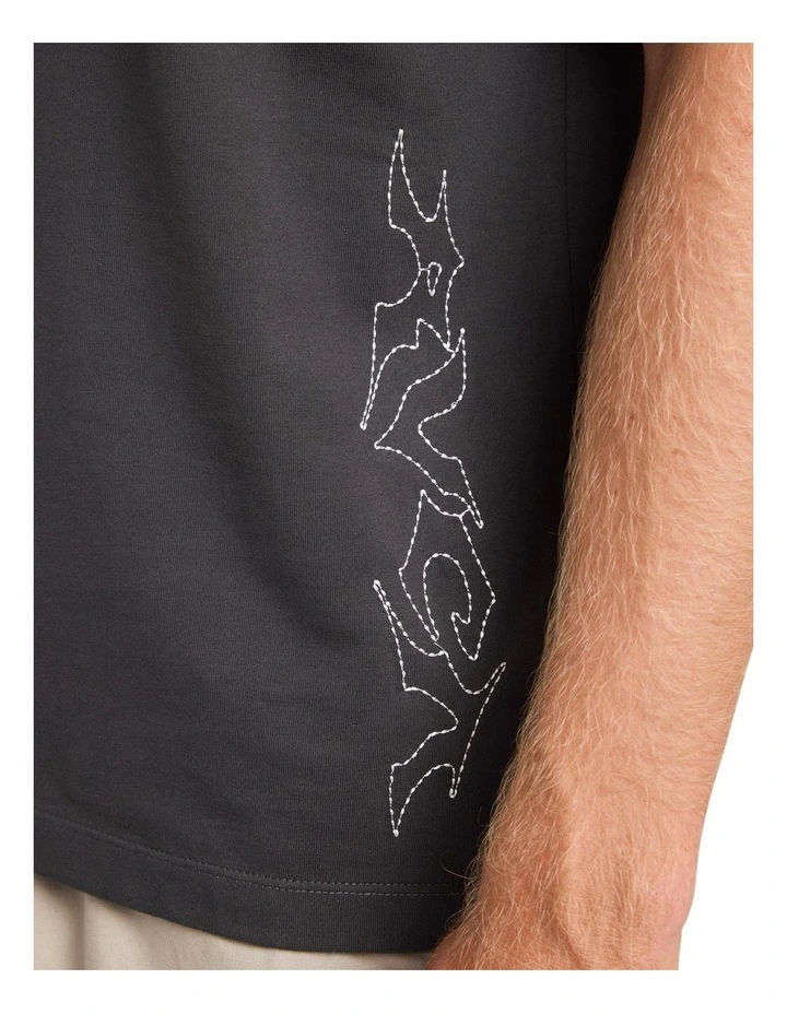 Stitch Raglan T-Shirt In Pirate Black image 3