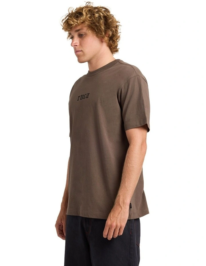 Old RVCA T-Shirt In Chocolate image 3