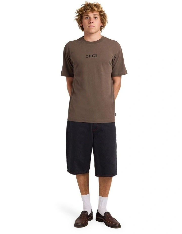 Old RVCA T-Shirt In Chocolate image 5