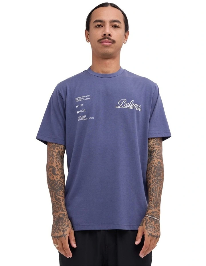 Top Down T-Shirt In Washed Blue image 1