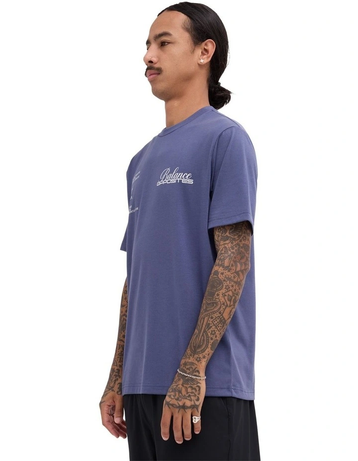Top Down T-Shirt In Washed Blue image 3