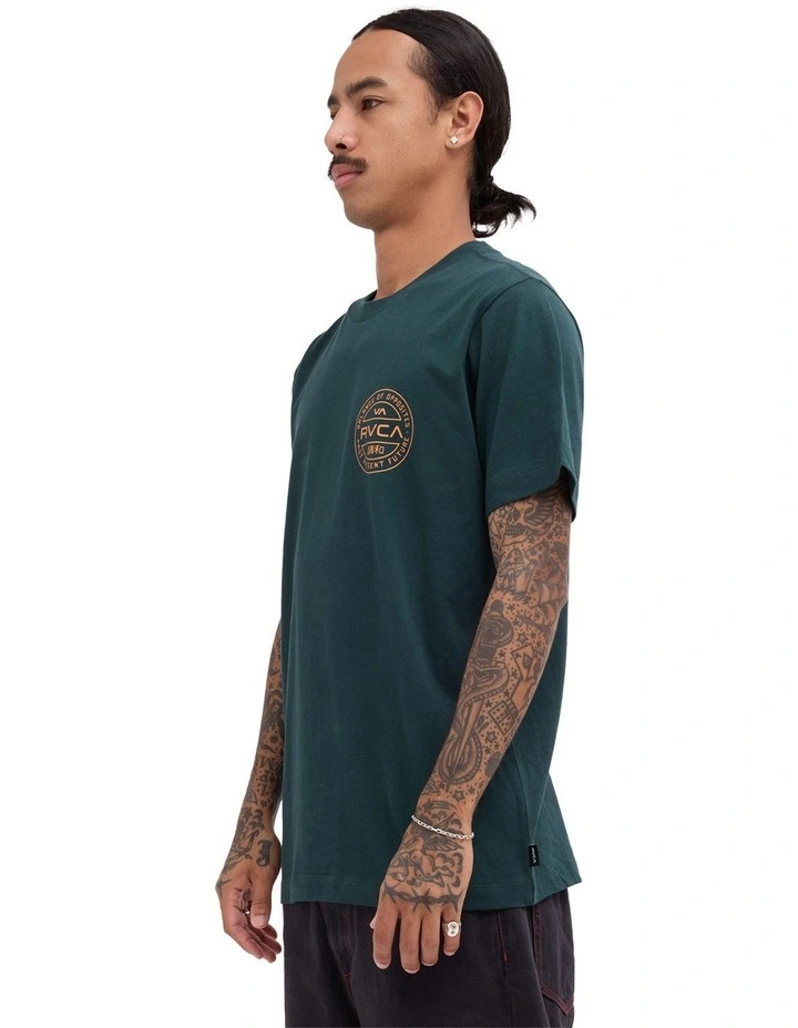 Fuel Cap T-Shirt In Hunter Green image 3