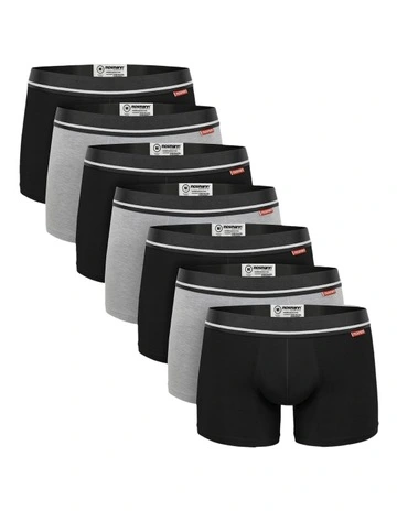 7-Pack Men's Bamboo Trunks in Carbon