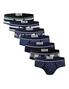 Bamboo Brief 7 Pack in Blue