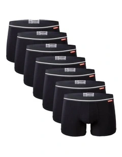 Bamboo Trunks Pack Of 7 in Black