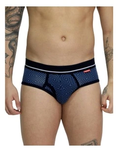 Mens Bamboo Brief in Indigo
