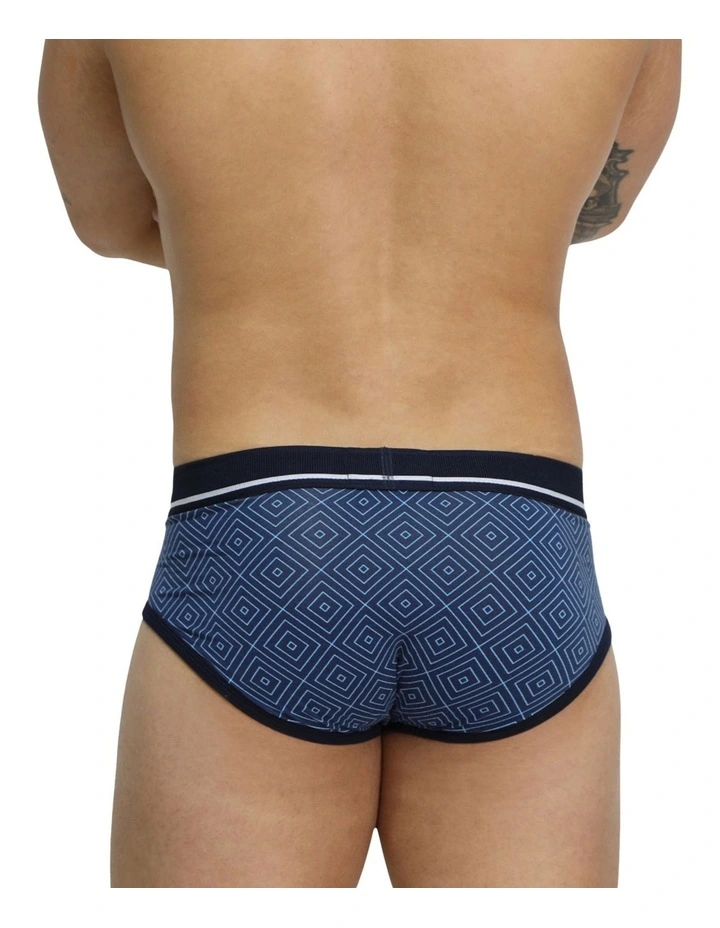 Mens Bamboo Brief in Indigo image 2