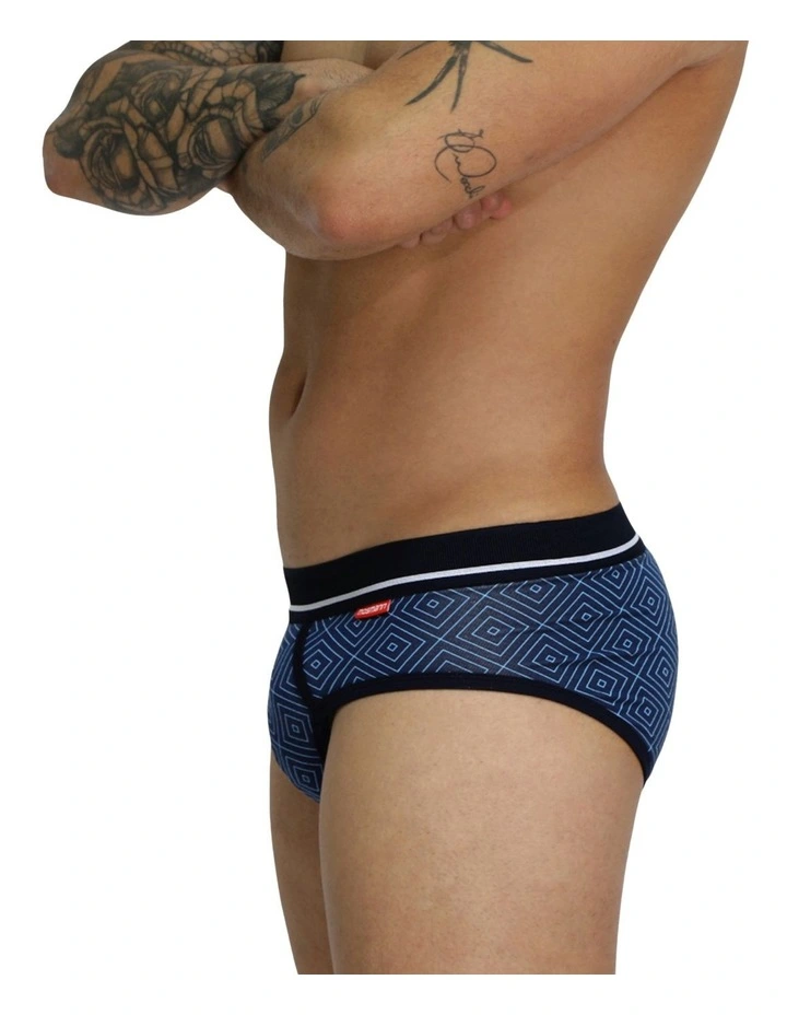 Mens Bamboo Brief in Indigo image 3