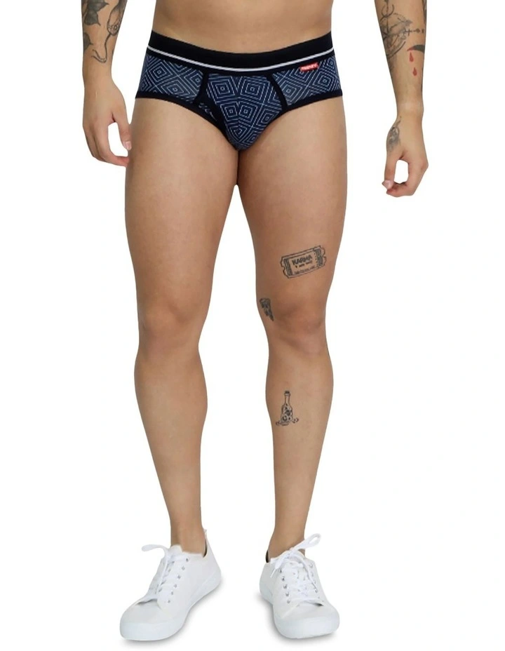 Mens Bamboo Brief in Indigo image 4