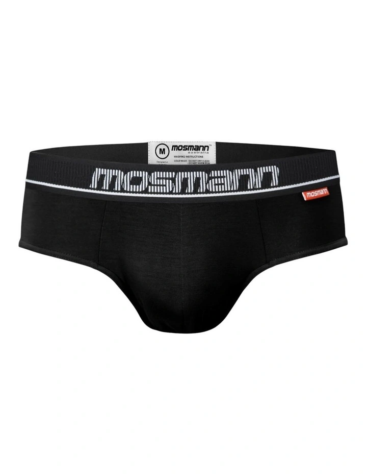 Bamboo Briefs in Black image 4