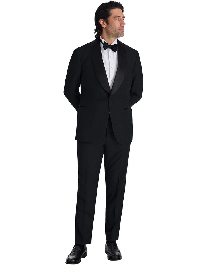 The Grechetto Tuxedo Suit Jacket in Black image 1