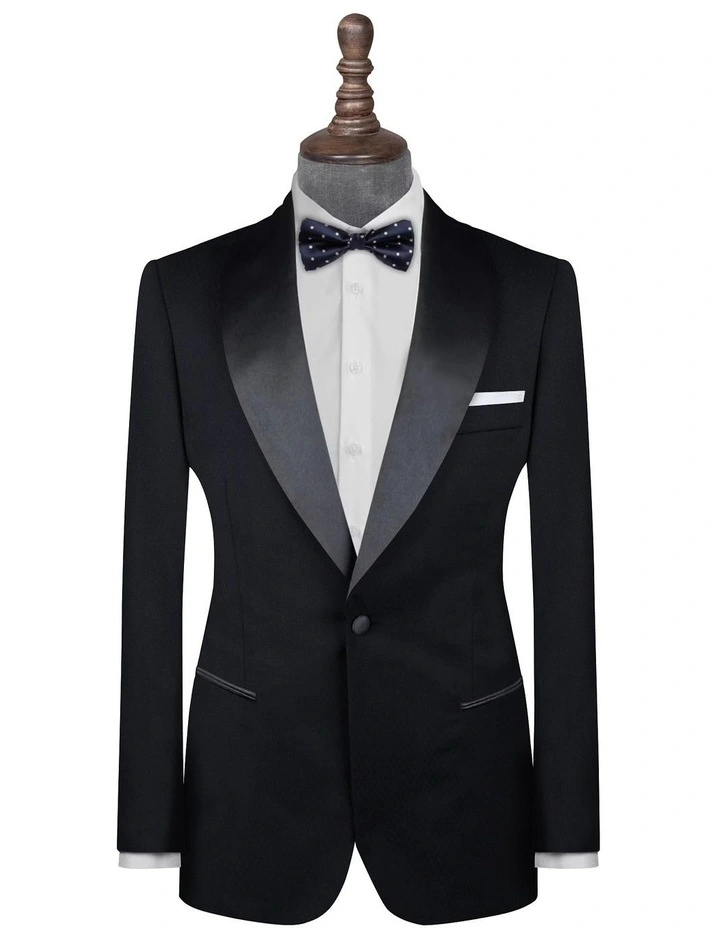 The Grechetto Tuxedo Suit Jacket in Black image 3