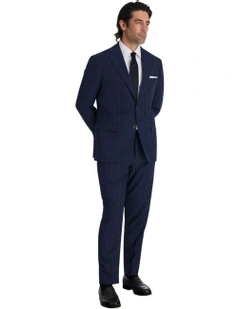 The Zuccarelli Pinstripe Business Suit Jacket in Navy