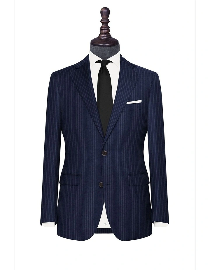 The Zuccarelli Pinstripe Business Suit Jacket in Navy image 3