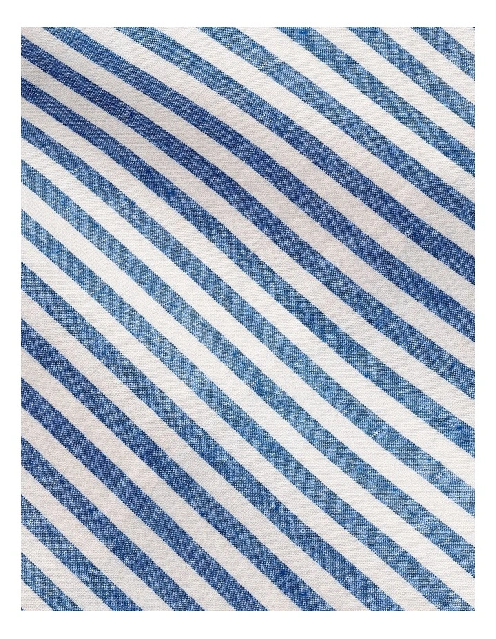 The Pagani Stripe Linen Blazer in Blue image 4