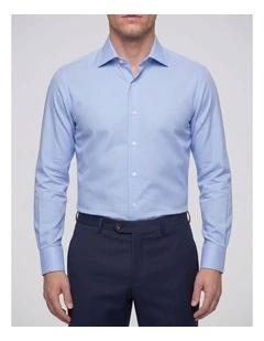 Aristotle Blue Textured Cotton Shirt