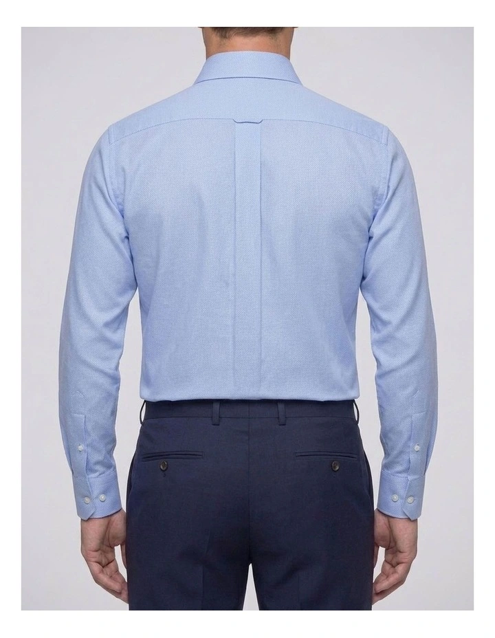 Aristotle Blue Textured Cotton Shirt image 4