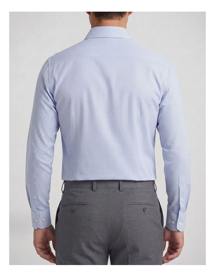 Austen Blue and White Pincheck Cotton Shirt image 4
