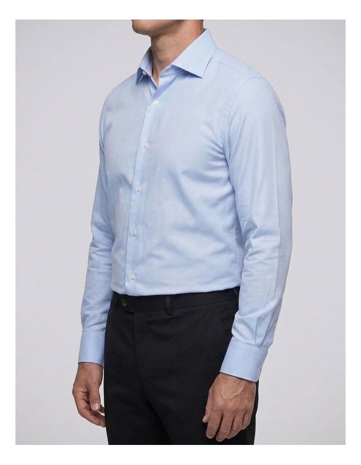 Carroll Blue Textured Cotton Shirt image 2