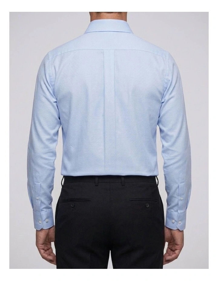 Carroll Blue Textured Cotton Shirt image 4