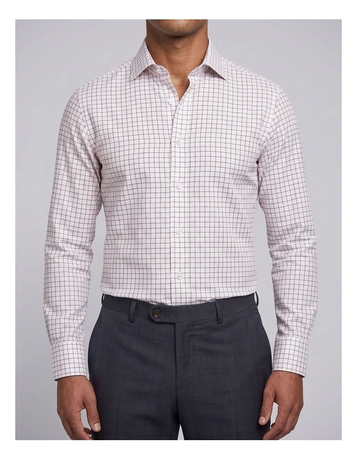 Dickinson Red Windowpane Cotton Shirt image 1