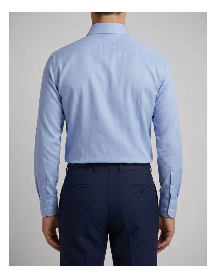 Duxbury Blue Dobby Cotton Shirt image 4