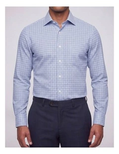 Lovecraft Blue and Navy Tattersall Cotton Shirt