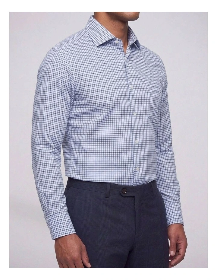 Lovecraft Blue and Navy Tattersall Cotton Shirt image 2