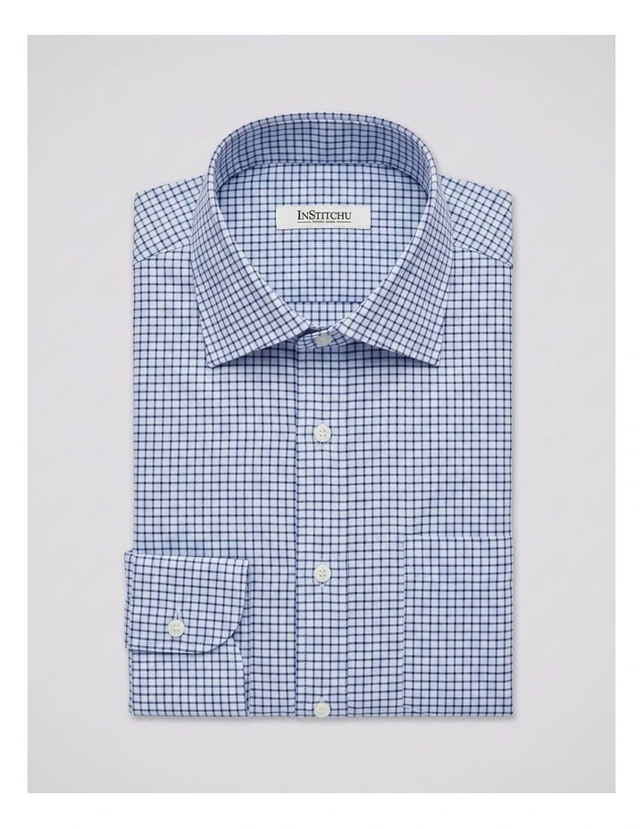 Lovecraft Blue and Navy Tattersall Cotton Shirt image 3