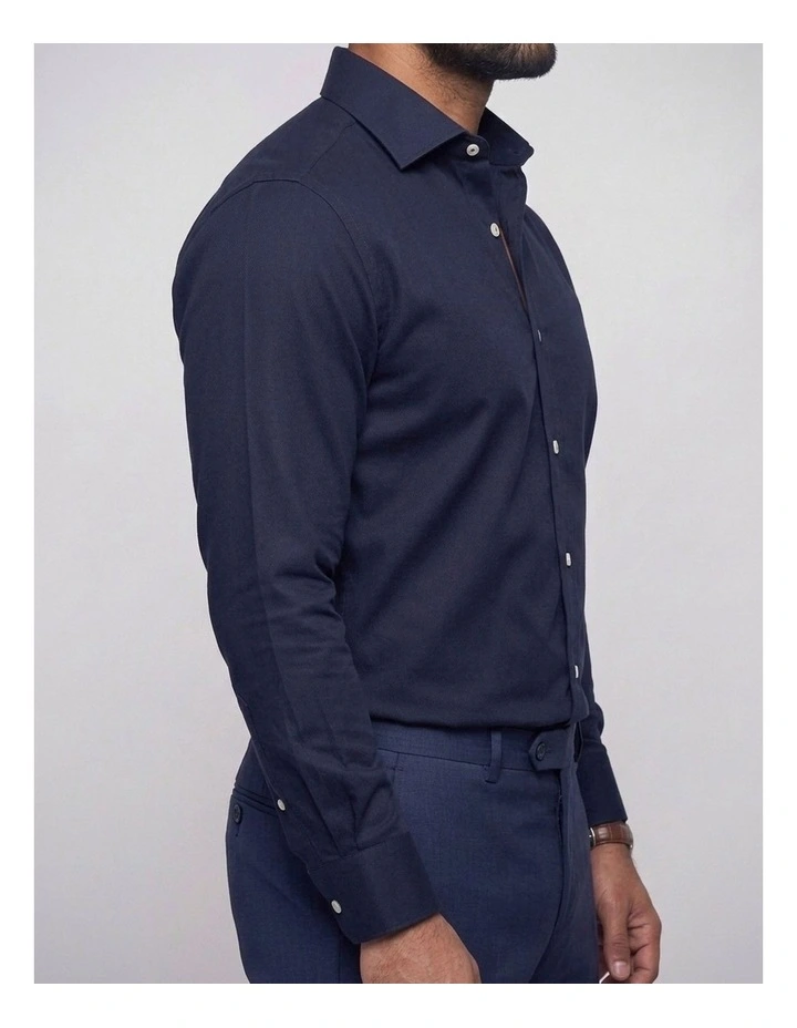 Marco Navy Twill Cotton Shirt image 2
