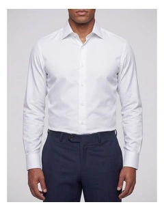 Shark White Textured Cotton Shirt