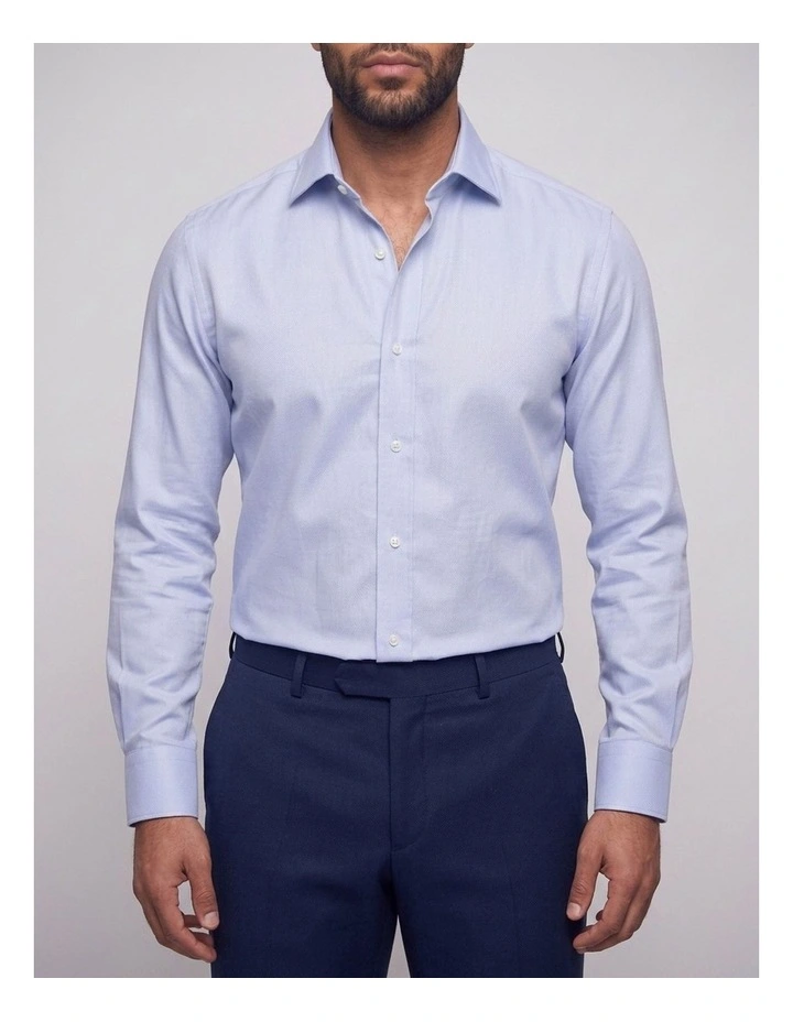 Shores Blue Patterned Cotton Shirt image 1