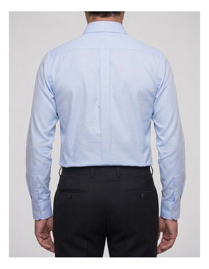 Stevenson Blue Textured Cotton Shirt image 4