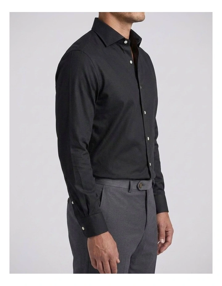 Wallace Black Twill Cotton Shirt image 2