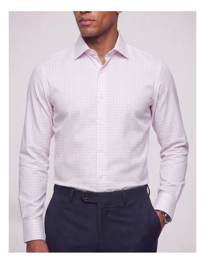 Wilde Pink Windowpane Cotton Shirt image 1