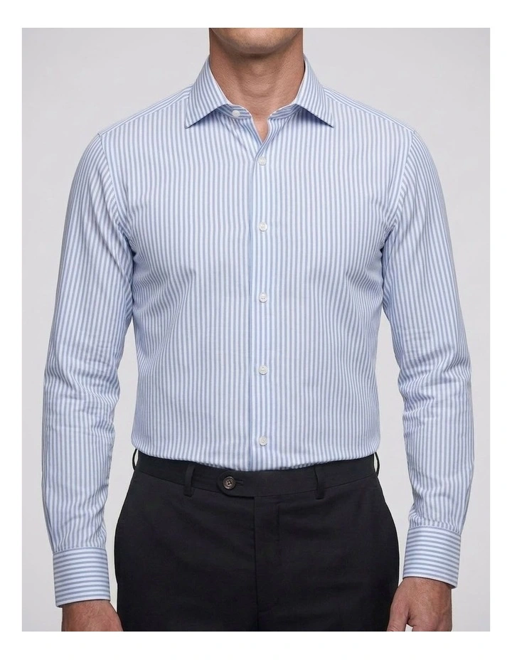Wilton Non Iron Stripe Shirt in Baby Blue image 1