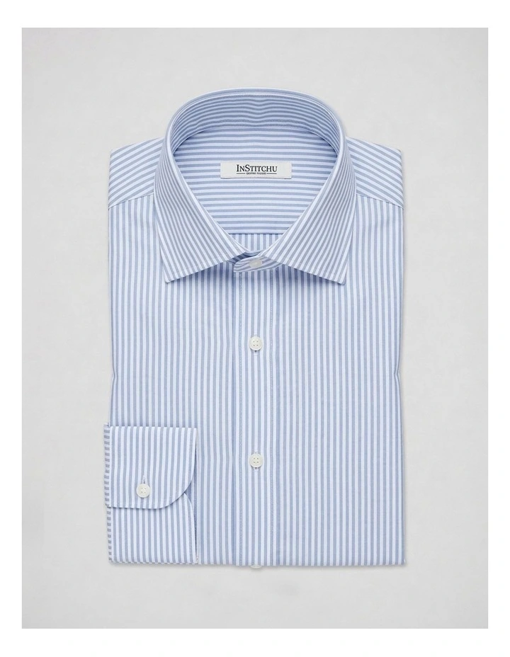 Wilton Non Iron Stripe Shirt in Baby Blue image 3