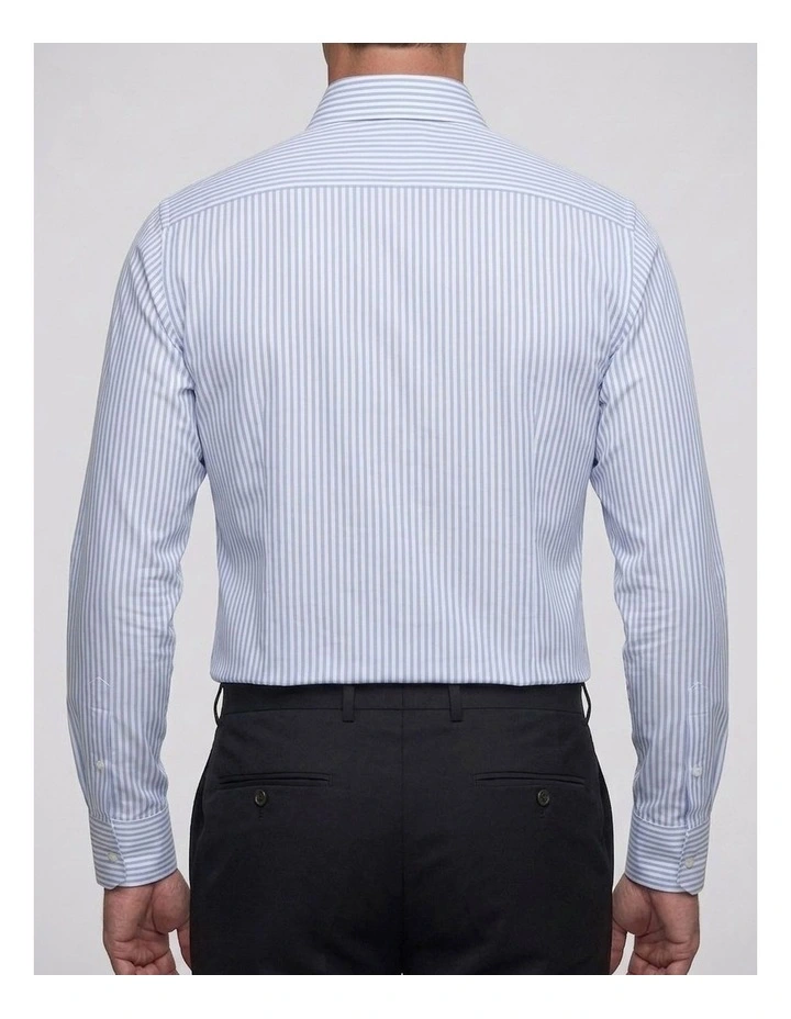 Wilton Non Iron Stripe Shirt in Baby Blue image 4
