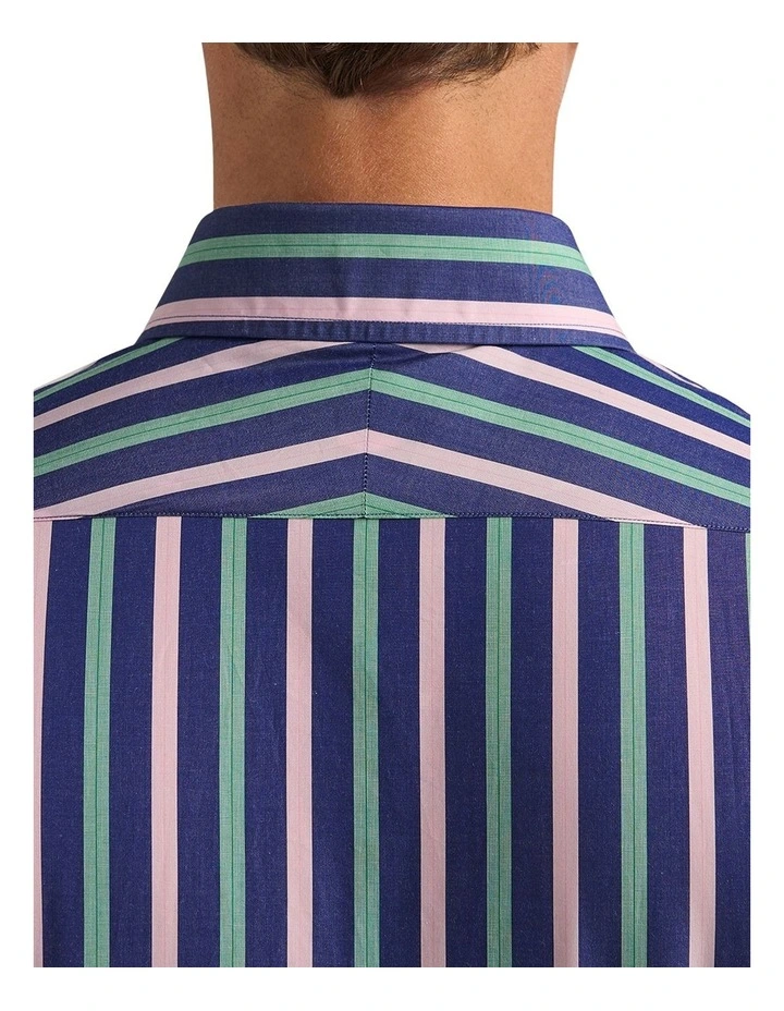 Benedict Shirt in Pink Navy Green image 4