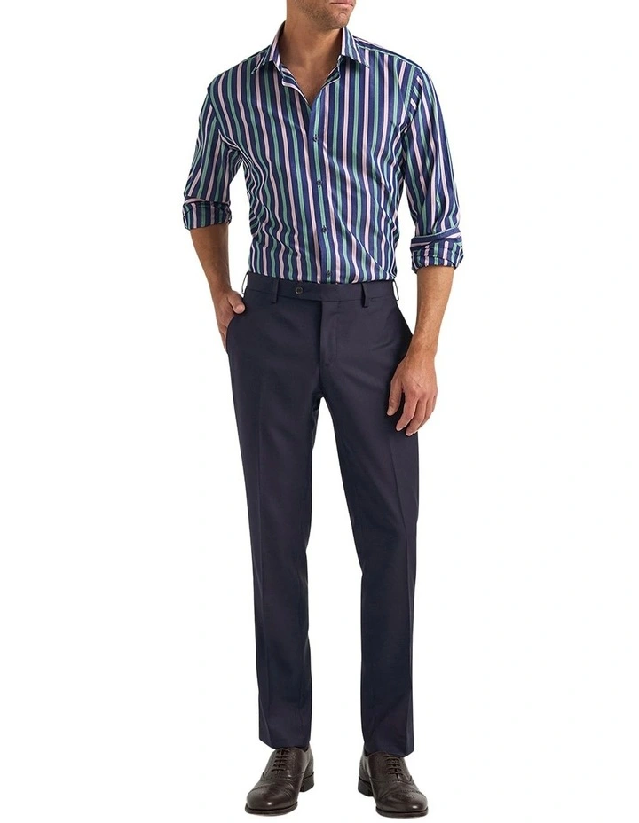 Benedict Shirt in Pink Navy Green image 5